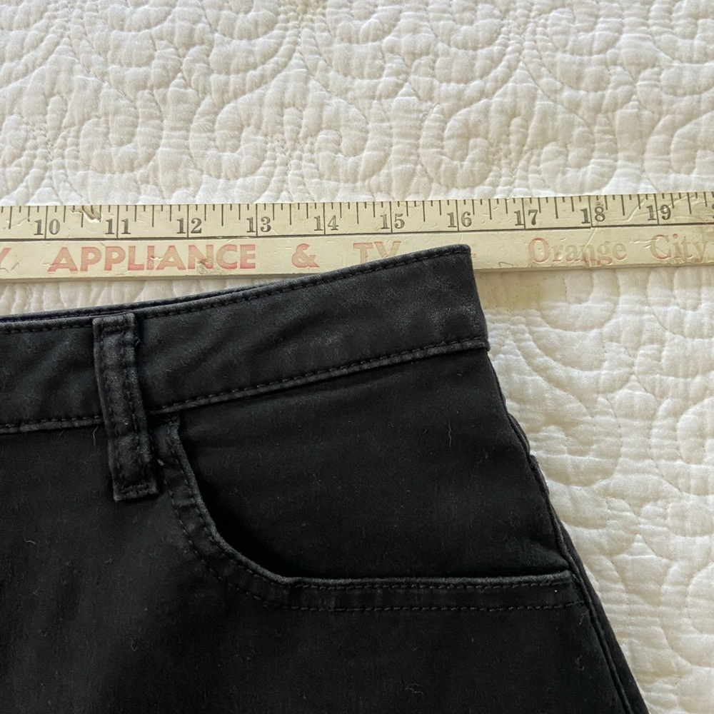 Riders by Lee Black Pencil Skirt Knee Length Mid Rise Pockets 80’s Retro Chic - Picture 11 of 13